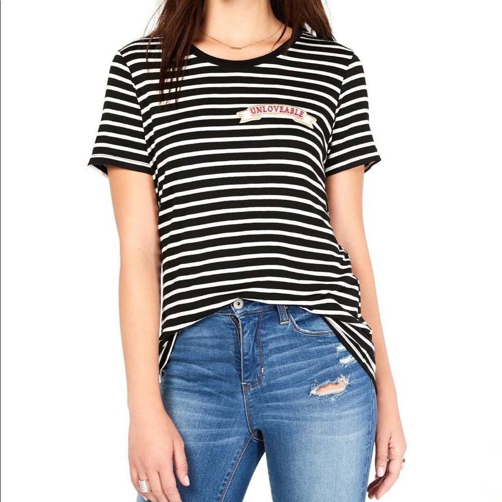 Carbon Copy Striped Patch T-shirt